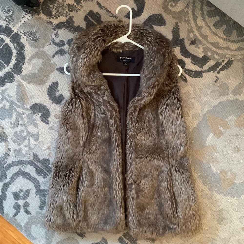 Coffeeshop Faux Fur Vest